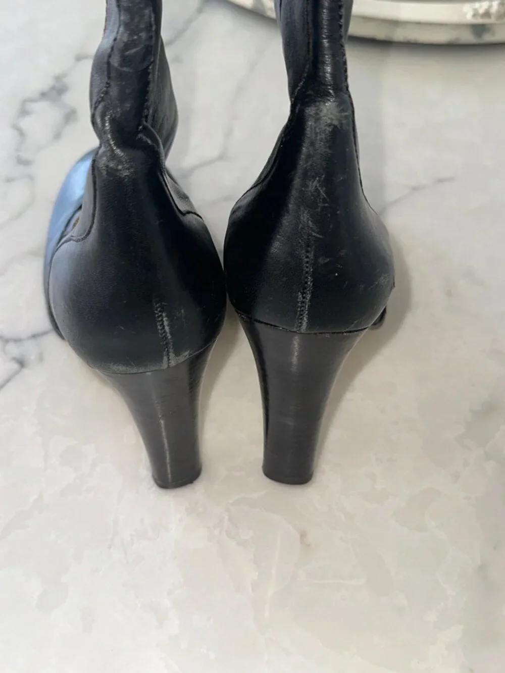 Juicy Couture Black Leather Knee-High Boots